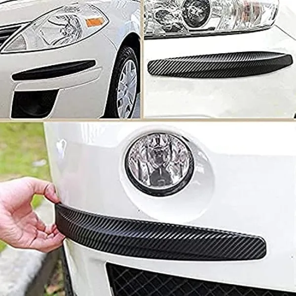 Black_Flexible_Carbon-Fiber_Textured_Polyurethane_Rubberized_Pvc_Bumper_Protector_Guard_Strips_For_Car_Owners,_Bumper_Protection_Pack_Of_2