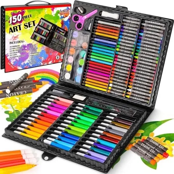 Multicolor_Natural_Wax_(Crayons),_Wood_(Pencils),_Water-Based_Inks_And_Abs_Case_Art_And_Craft_Kit_For_Kids