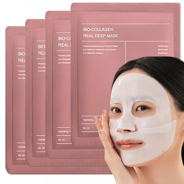 Multicolor_Premium_Soluble_Bio-Collagen_Hydrogel_Sheet_Sheet_Mask_For_All_Skin_Types_Seeking_Deep_Hydration,_Pore_Refinement,_And_Improved_Firmness_Pack_Of_4