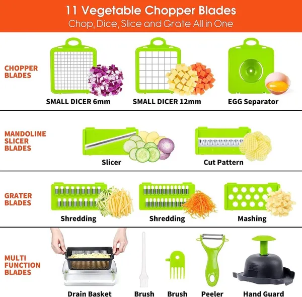Multicolor_Anti-Rust_Stainless_Steel_Blades_And_Heavy-Duty_Abs/Ps_Plastic_Vegetable_Chopper_Slicer_For_Home_Cooks,_Vegetable_Preparation
