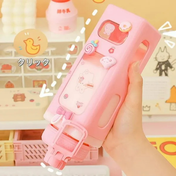 Cream_And_Pink_Bpa-Free_Pc_And_Pp_Plastic_Body,_Food-Grade_Silicone_Straw_Water_Bottle_With_Straw_For_Students,_Young_Professionals,_Anime_Enthusiasts