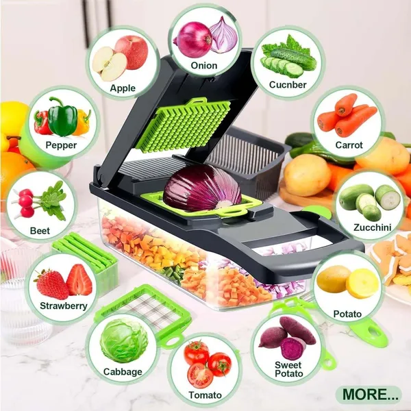 Multicolor_Anti-Rust_Stainless_Steel_Blades_And_Heavy-Duty_Abs/Ps_Plastic_Vegetable_Chopper_Slicer_For_Home_Cooks,_Vegetable_Preparation