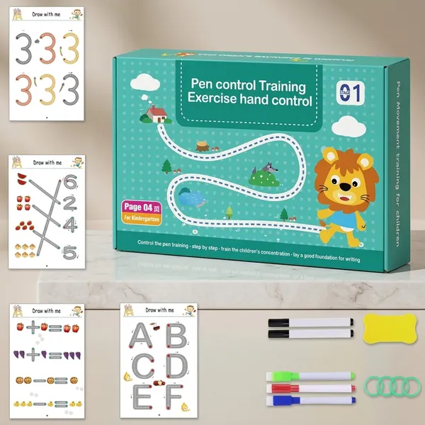 Multicolor_Laminated_Wipe-Clean_Thick_Paperboard_And_Polypropylene_Pens_Educational_Kit_For_Young_Learners_Aged_3-6_Years