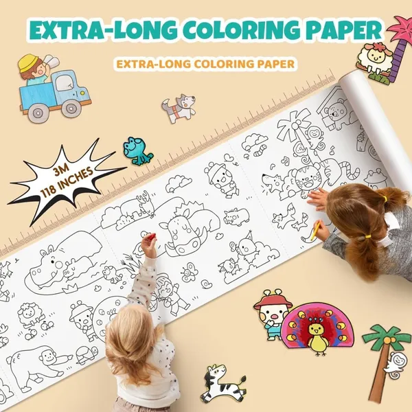 White_Heavyweight_Tear-Resistant_Washable_Fabric_Canvas_Paper_Animal_Theme_Wall_Poster_For_Children_Aged_3_And_Above_Pack_Of_2