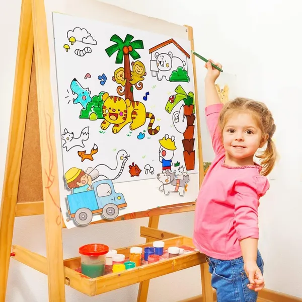 White_Heavyweight_Tear-Resistant_Washable_Fabric_Canvas_Paper_Animal_Theme_Wall_Poster_For_Children_Aged_3_And_Above_Pack_Of_2