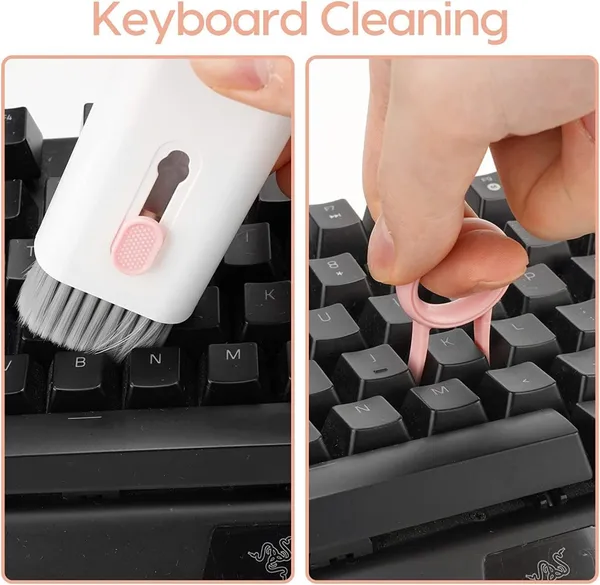 Multicolor_Abs_Plastic_Handle,_Nylon_Bristles_And_Microfiber_Wipe_Pads_Keyboard_Cleaning_Kit_For_Office_Workers,_Gamers,_Students,_And_Electronic_Device_Maintenance_Pack_Of_2