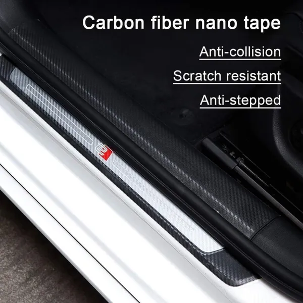 White_And_Black_Flexible_Textured_Silicone_Rubber_And_Waterproof_Acrylic_Adhesive_Door_Sill_Protector_Strip_For_Car_Door_Sills_Pack_Of_2