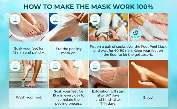 Multicolor_Double-Layer_Pe/Non-Woven_Bootie_Shell_And_Fluid_Active_Essence_Foot_Mask_/_Peel_For_Men_And_Women_Pack_Of_3