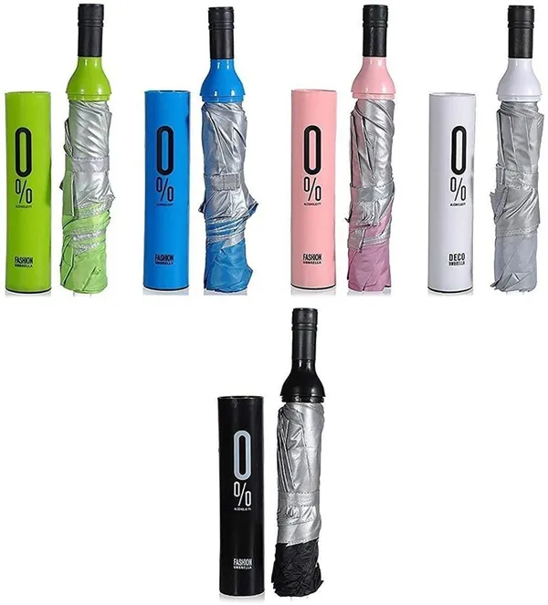Multicolor_210T_Waterproof_Pongee_Fabric,_Steel_Shaft_And_Abs_Plastic_Capsule_Case_Folding_Umbrella_For_Daily_Commutes,_Travel,_And_Outdoor_Activities