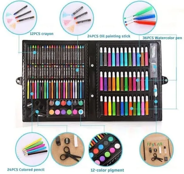 Multicolor_Natural_Wax_(Crayons),_Wood_(Pencils),_Water-Based_Inks_And_Abs_Case_Art_And_Craft_Kit_For_Kids