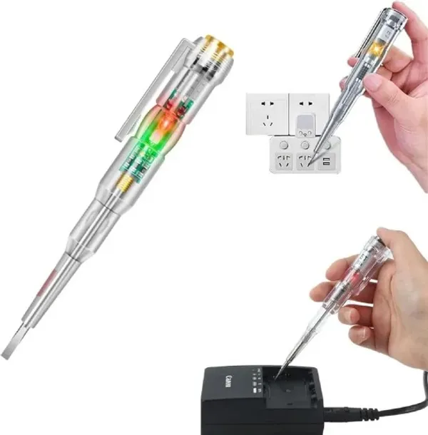 Multicolor_Crystal_As_Insulated_Plastic_Shell_And_Hardened_Carbon_Steel_Probe_Electric_Voltage_Tester_With_Led_Indicator_For_Home_Electrical_Maintenance,_Professional_Electrician_Work,_Testing_Power_Outlets_And_Switches_Pack_Of_5