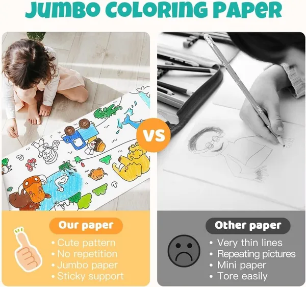 White_Heavyweight_Tear-Resistant_Washable_Fabric_Canvas_Paper_Animal_Theme_Wall_Poster_For_Children_Aged_3_And_Above_Pack_Of_2