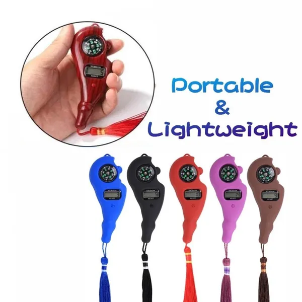 Flagged_Durable_Abs_Plastic_Frame_And_Polyester_Fiber_Tassel_Digital_Compass_Keychain_Multitool_For_Hiking,_Trekking,_Camping,_Outdoor_Adventures_Pack_Of_2