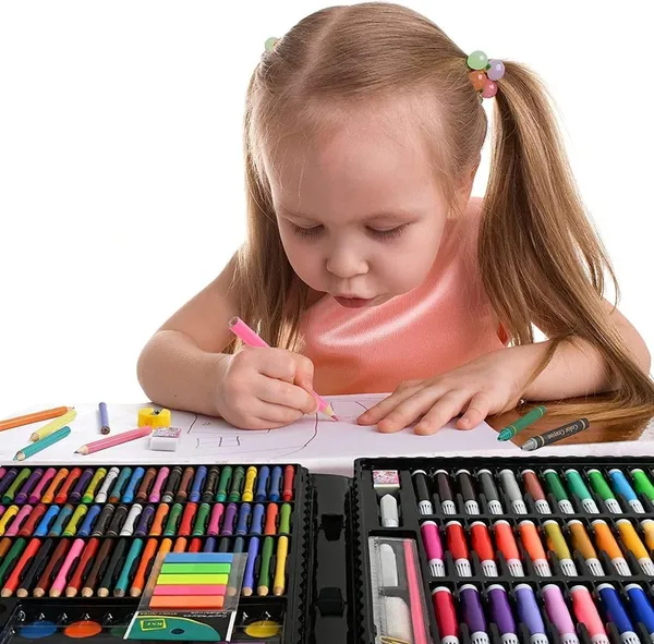 Multicolor_Natural_Wax_(Crayons),_Wood_(Pencils),_Water-Based_Inks_And_Abs_Case_Art_And_Craft_Kit_For_Kids