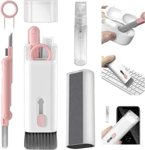 Multicolor_Abs_Plastic_Handle,_Nylon_Bristles_And_Microfiber_Wipe_Pads_Keyboard_Cleaning_Kit_For_Office_Workers,_Gamers,_Students,_And_Electronic_Device_Maintenance_Pack_Of_2