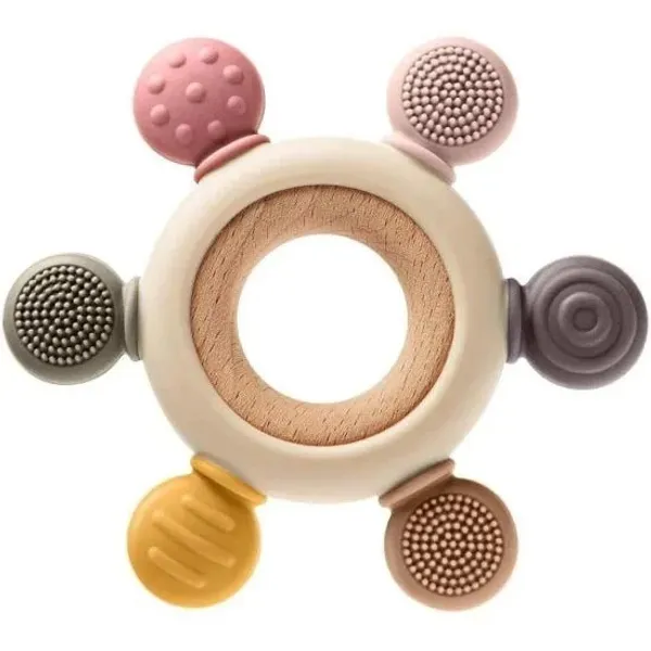 Multicolor_Natural_Sustainable_Beech_Wood_And_Food-Grade_Silicone_Sensory_Teething_Ring_For_Baby_Teether_Pack_Of_2