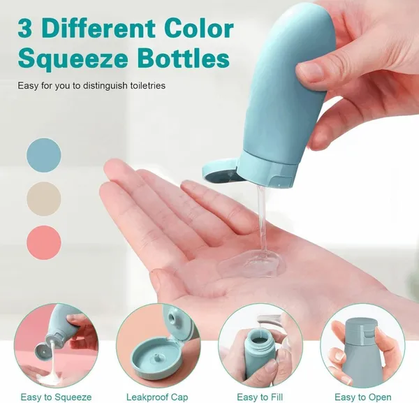 Multicolor_Food-Grade_Bpa-Free_Silicone_And_Pp_Plastic_Silicone_Travel_Bottles_For_Travelers,_Reusable_Tsa-Friendly_Containers1