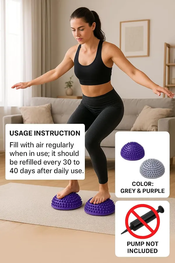 Balance_Pods_Ab_Hedgehog_Pimples_Pilates_Ball_Half_Spiky_Fitness_Domes_For_Kids_Adults_Sports_Foot_Massage_Stability_Training_Muscle_Balancing_Therapy_Yoga_Gymnastics_Exercise,_Pack_Of_2_Pc