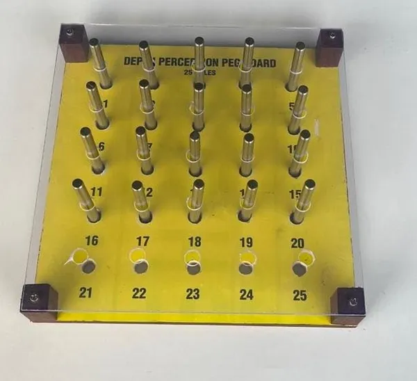 Depth_Perception_Peg_Board,_Eye_Hand_Co_Ordination,_25_Holes_with_20_SS_Pins_10x100_MM