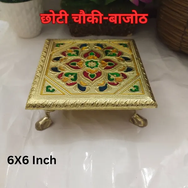 Gold_Meenakari_Floral_Pattern_Square_Chowki_6x6_Inch