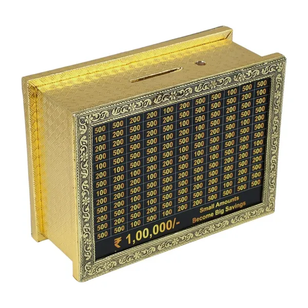 Golden_Metallic_Savings_Bank_Box_with_Rupee_Denominations