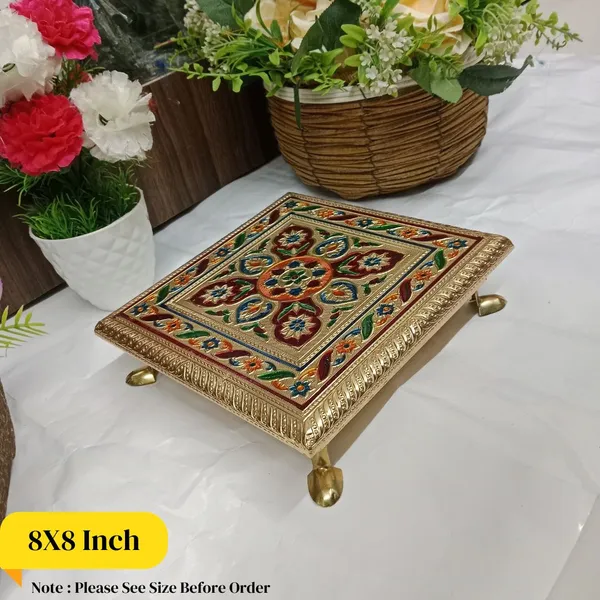 Brass_Meenakari_Decorative_Chowki_8x8_Inch_for_Pooja