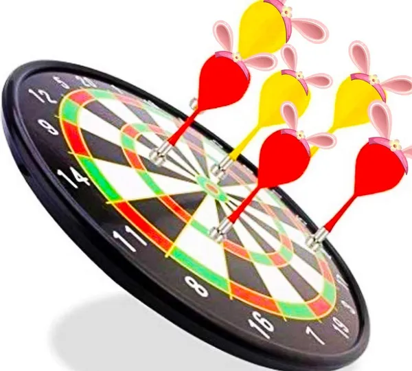 High_Trusted_Durable_15_Inch_Wide_With_6_Magnetic_Darts_Safe_Dartboard_Target_Board_Game_Set_Magnetic_Dart_Board_Kit_Set_For_Indoor_And_Outdoor_Multicolor