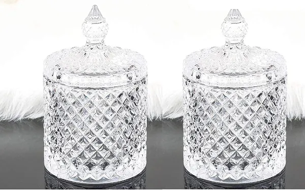 Crystal_Glass_Candy_Jar_With_Lid_Decorative_Jar_Small_Jewellery_Box_Pickle_Spice_Food_Storage_Containers_Cotton_Swab_Cookie_Jars_Decor_For_Bathroom_Pantry_Kitchen_Pack_Of_2