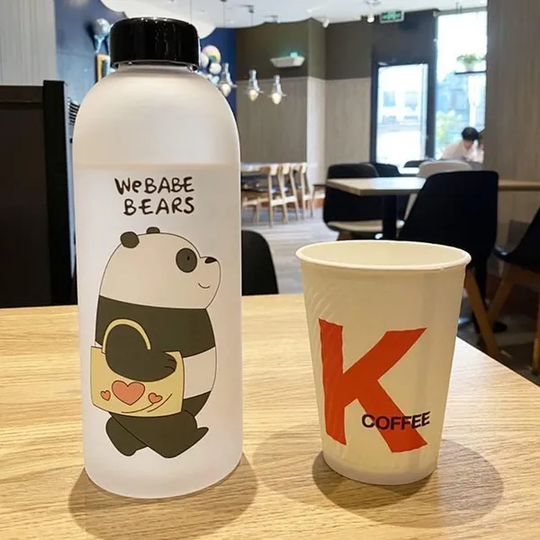 Plastic_Cute_Bear_Straw_Portable_Sports_Water_Bottle_Girls_Gift_Drinking_Frosted_3_Kitchen_Dining_Bar_Drink_Containers_Thermoses_Drink_Containers_Thermoses_1000_Ml_1_White