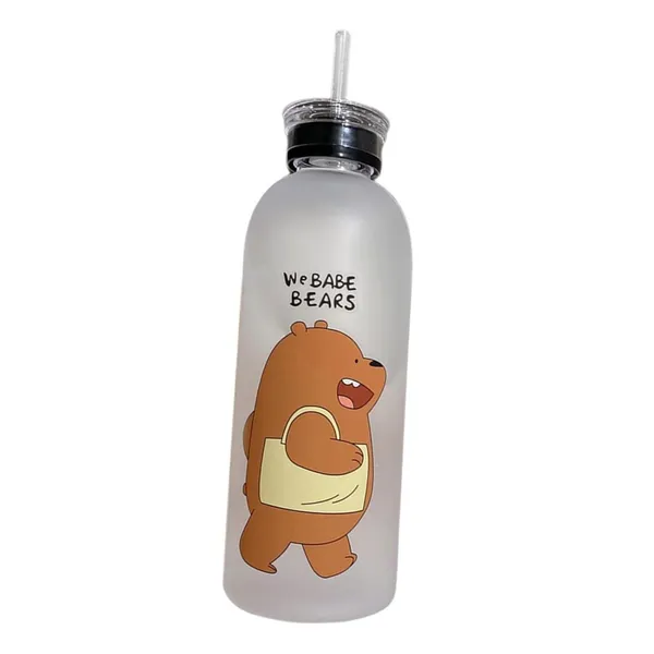 Water_Bottle_With_Straw_500ml_For_Kids_Girls_Cute_Bear_Cartoon_Sipper_Bottle_Leakproof_Bpa_Free_Frosted_School_Water_Bottle_For_Travel_Sports