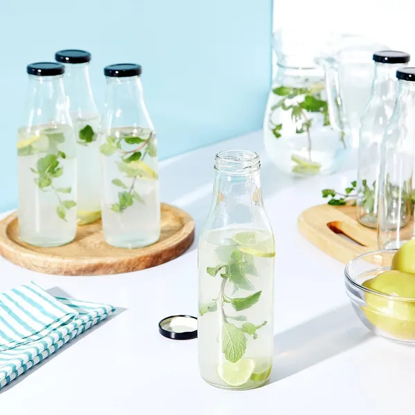 Premium_Glass_Milk_And_Juice_Bottles_With_Airtight_Lids_200_Ml_Set_Of_1_Eco_Friendly_Reusable_Beverage_Containers_For_Fresh_Milk_Smoothies_Flavored_Milk_Lassi_Buttermilk_Juice_Pack_Of_2