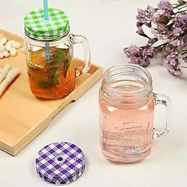 Glass_Mason_Jar_450ml_With_Airtight_Lid_And_Reusable_Straw_Ice_Cold_Drink_Mug_Handle_For_Kitchen_Juice_Smoothie_Sipper_Bottle_Cocktail_Mocktail_Shaker_Cup_Transparent_Drinking_Tumbler_Blue_Pack_Of_2
