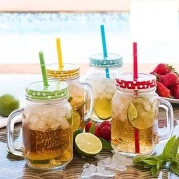 Glass_Mason_Jar_450ml_With_Airtight_Lid_And_Reusable_Straw_Ice_Cold_Drink_Mug_Handle_For_Kitchen_Juice_Smoothie_Sipper_Bottle_Cocktail_Mocktail_Shaker_Cup_Transparent_Drinking_Tumbler_Blue_Pack_Of_2