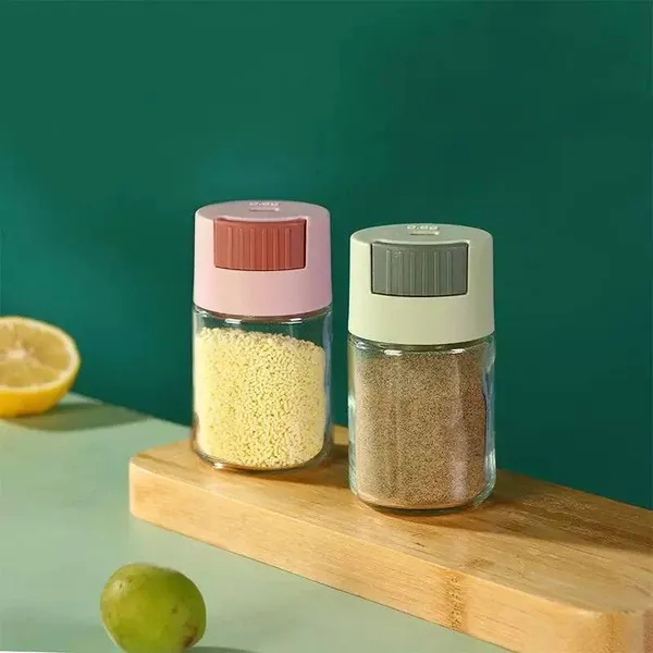 Spice_Storage_Bottle_100ml_Transparent_Glass_Salt_Sprinkler_Shaker_Clear_Kitchen_Container_Press_Lid_Airtight_Silicone_Seal_Masala_Pepper_Oregano_Seasoning_Jar_Dining_Table_Use_2_Pcs_Pack_Of_2