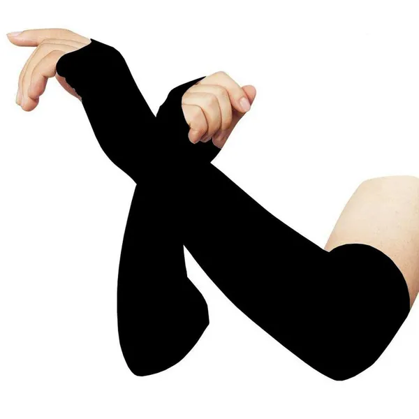 Unisex_Full_Arm_Fingerless_Sleeves_Gloves_For_Uv_Dust_Summer_Uv_Sun_Protection_Arm_Sleeves_For_Men_Women_Protection_Arm_Sleeves_Black_1_Pair_Pack_Of_2