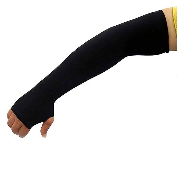 Unisex_Full_Arm_Fingerless_Sleeves_Gloves_For_Uv_Dust_Summer_Uv_Sun_Protection_Arm_Sleeves_For_Men_Women_Protection_Arm_Sleeves_Black_1_Pair_Pack_Of_2