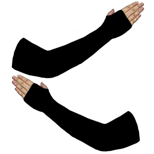 Unisex_Full_Arm_Fingerless_Sleeves_Gloves_For_Uv_Dust_Summer_Uv_Sun_Protection_Arm_Sleeves_For_Men_Women_Protection_Arm_Sleeves_Black_1_Pair_Pack_Of_2