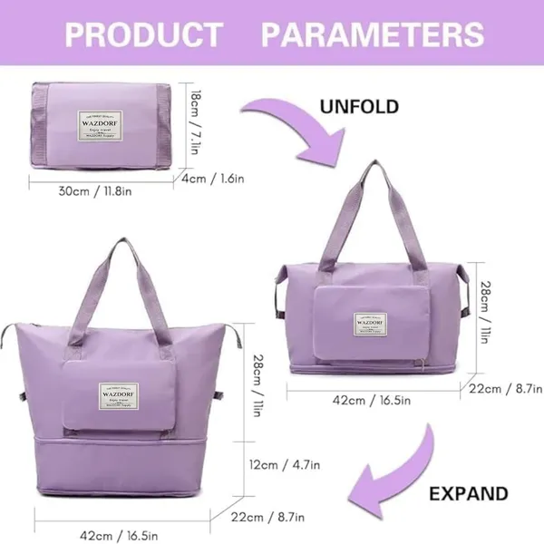 Foldable_Duffel_Bag_For_Travel_Large_Capacity_Tote_With_Trolley_Sleeve_Purple