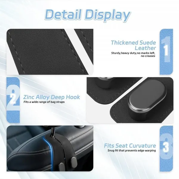 Car_Seat_Headrest_Hook_Double_Hooks_With_Phone_Holder_Heavy_Duty_Black_Pack_Of_2