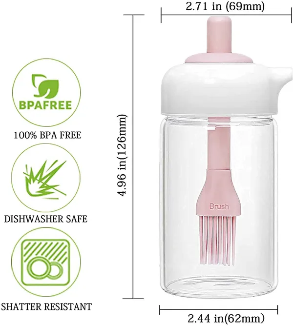 Oil_Dispenser_Bottle_With_Silicone_Brush_Clear_Glass_230ml_Bpa_Free_Dishwasher_Safe_Shatter_Resistant_Pack_Of_2