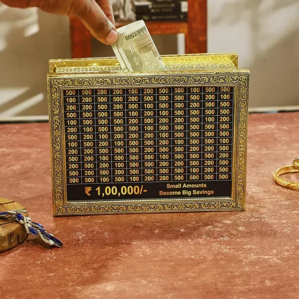 Akshar_Ent_Gold_Wooden_Money_Saving_Box_Savings_Challenge_1_00_000_Goal_Piggy_Bank