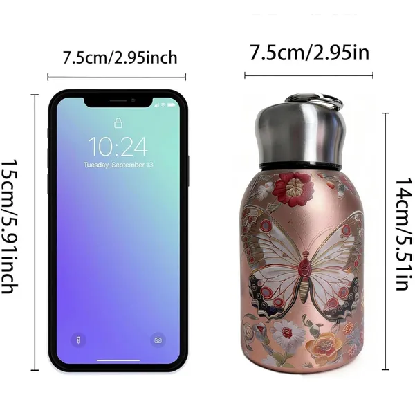 Butterfly_Mini_Water_Bottle_300ml_Small_Portable_Stainless_Steel_Vacuum_Insulated_Tumbler_Cup_For_Boys_Girls_School_Office_Double_Wall_Leakproof_Hot_Cold_Thermal_Flask