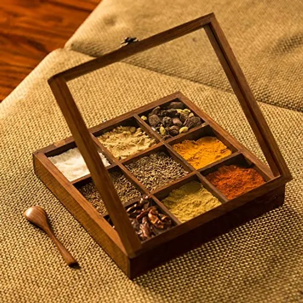 Wooden_Spice_Box_Organizer_with_9_Compartments_and_Glass_Lid