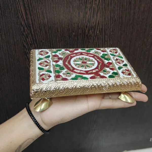 Meenakari_Brass_Decorative_Chowki_with_Golden_Legs