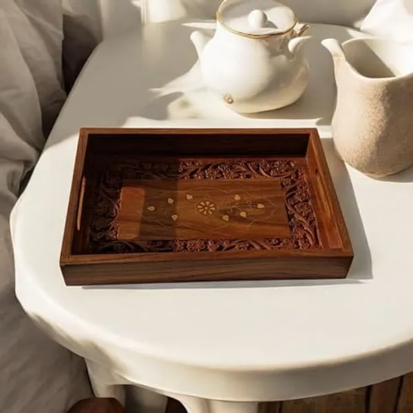 PREMIUM_HANDCRAFTED_SHEESHAM_WOOD_SERVING_TRAY_WITH_FLORAL_CARVINGS_12*8_INCH