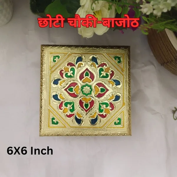 Gold_Meenakari_Floral_Pattern_Square_Chowki_6x6_Inch