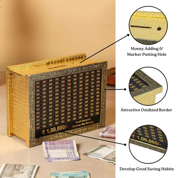 Golden_Metallic_Savings_Bank_Box_with_Rupee_Denominations