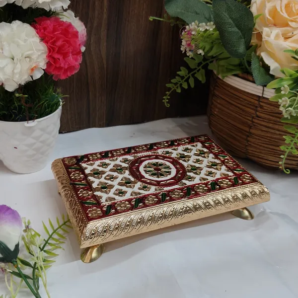 Meenakari_Brass_Decorative_Chowki_with_Golden_Legs