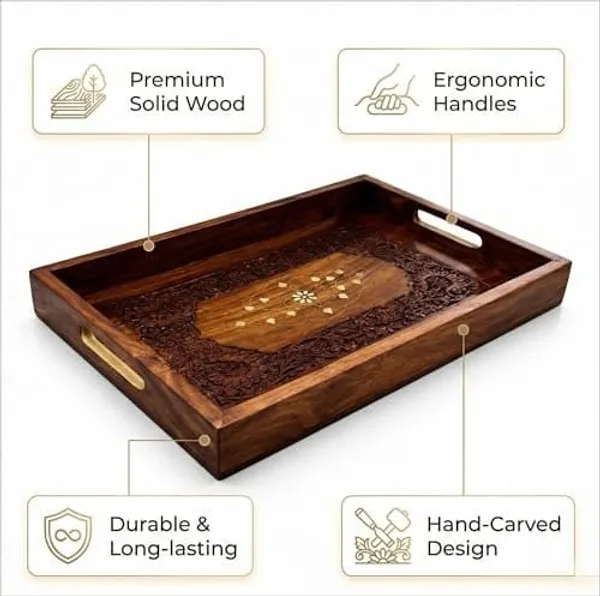 PREMIUM_HANDCRAFTED_SHEESHAM_WOOD_SERVING_TRAY_WITH_FLORAL_CARVINGS_15*10_INCH