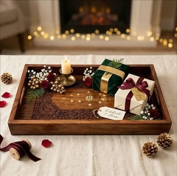 PREMIUM_HANDCRAFTED_SHEESHAM_WOOD_SERVING_TRAY_WITH_FLORAL_CARVINGS_15*10_INCH